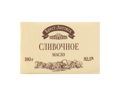 Масло сливочное Брест-Литовское 82,5% 180г, шт