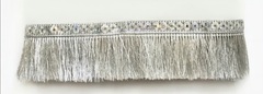 Тесьма люрекс бахрома, ш. 3 см, серебро