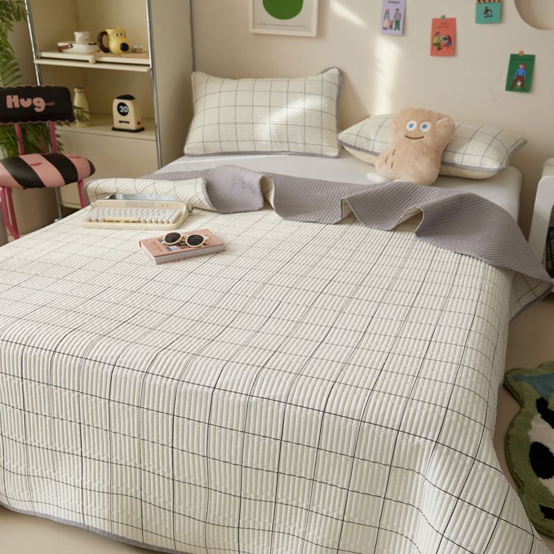 ZEPHYR HOME Покрывало 150х200 Хлопок Белый черный клетка