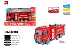 Машина инерционная светомузыкальная пожарная с водой, 30*18см