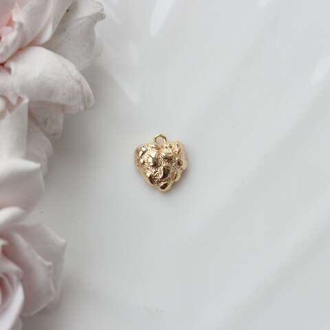 Подвеска с Сердце фактурное, 13*12 мм, позолота, П105