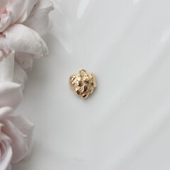 Подвеска с Сердце фактурное, 13*12 мм, позолота, П105