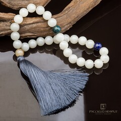 Чётки из нефрита "Прованс". Белый нефрит.