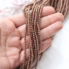 Гематин гематит, круглые бусины, 3 мм, шоколад, 1 нить, ГМ003