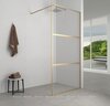Aquanet SW-900GST SW-900GST Душ. перегородка 90х200см, суппорт, стекло 6 мм, прозр., профиль зол.сатин краш. (352352)
