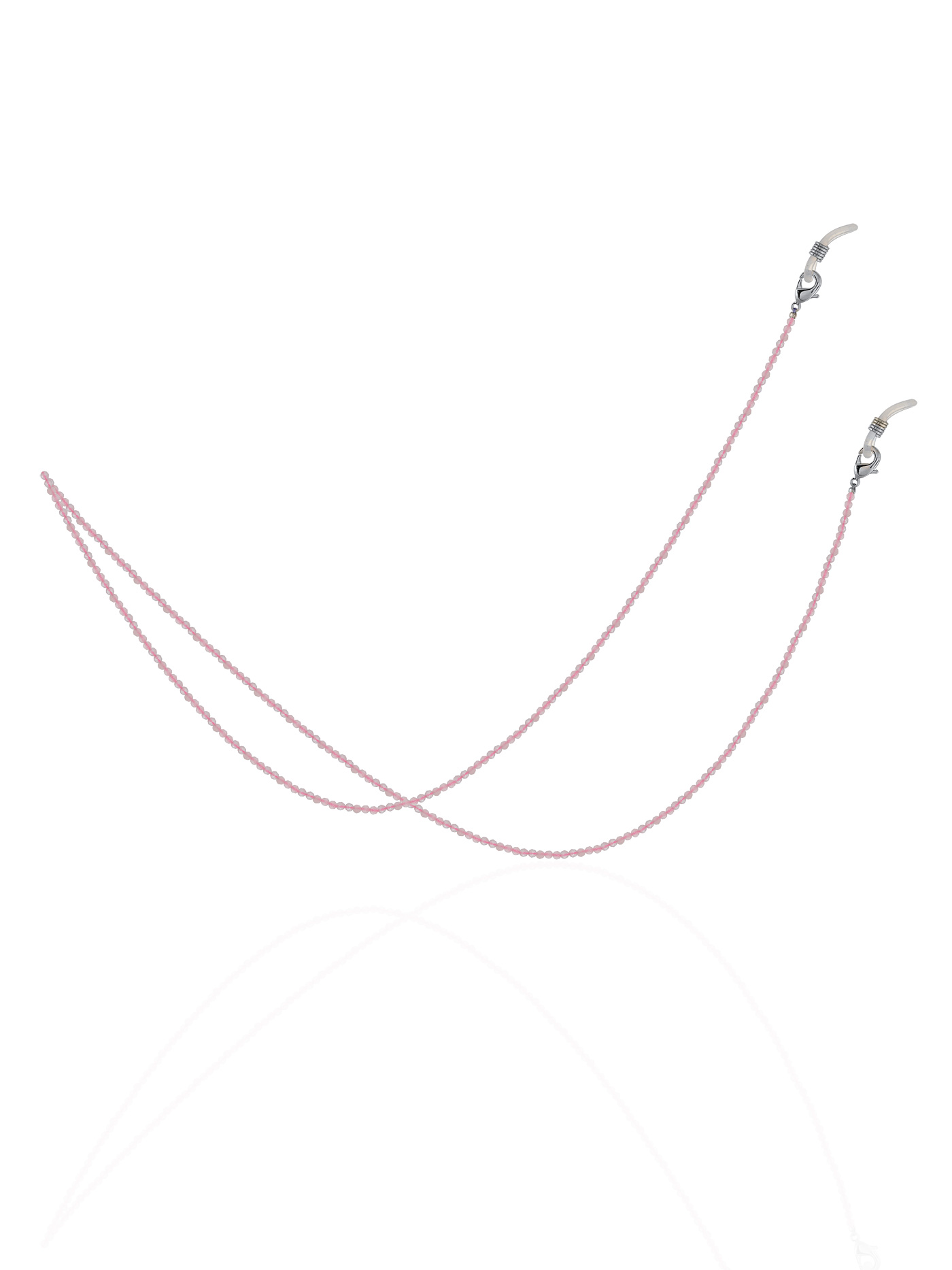 Цепочка для очков с розовым кварцем