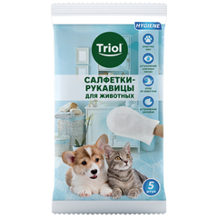 Triol салфетки-рукавицы влажные для животных, 260*170мм