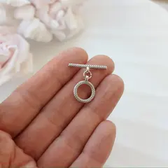 Замочек - тогл, 12,5 мм, родий. З100