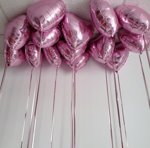 Дождик розовый, матовый металл, 3*200 см