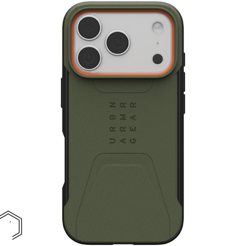 Чехол Uag Civilian Case для iPhone 17 Pro, Оливковый/Оранжевый | Olive/Orange