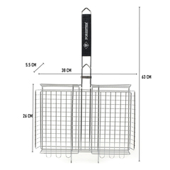 Решетка-гриль  Forester на мангал объёмная 26х38см