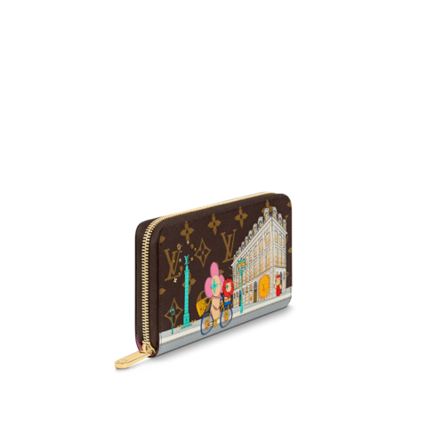 Женский кошелек Louis Vuitton Zippy коричневый