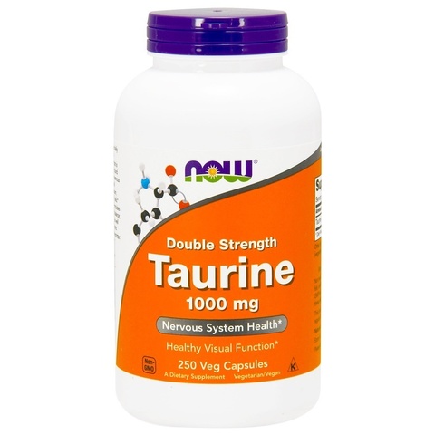 Now Foods, Таурин, двойная сила, 1000 мг, 250 капсул в растительной оболочке