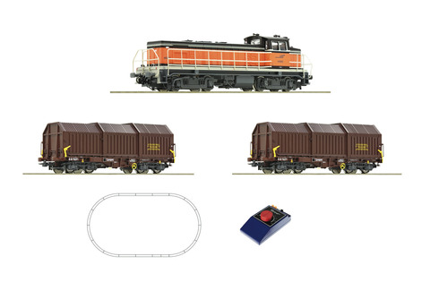 Стартовый набор: Тепловоз BB 63000 + 2 грузовых вагона, SNCF, Ep.IV-V, аналог