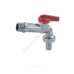 Кран шаровой водоразборный латунь со штуцером R619 Ду 15 Ру10,5 НР/штуц R1/2" бабочка Giacomini R619IX103