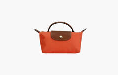 Longchamp Le Pliage Original Recycled Canvas Pouch With Handle "Orange"