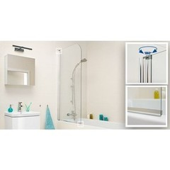 Шторка стеклянная для ванн CERSANIT EASY 140x70 одинарная прозрачная