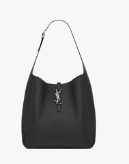 Сумка Saint Laurent LE 5 A 7 эластичная, из зернистой кожи, черная