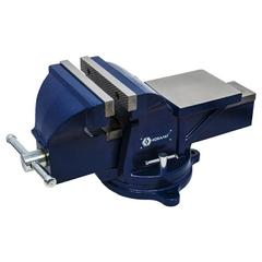 Тиски слесарные поворотные КОБАЛЬТ ширина губок 200 мм, захват 220 мм, 35 кг,  наковальня, коробка (Арт. 246-005)