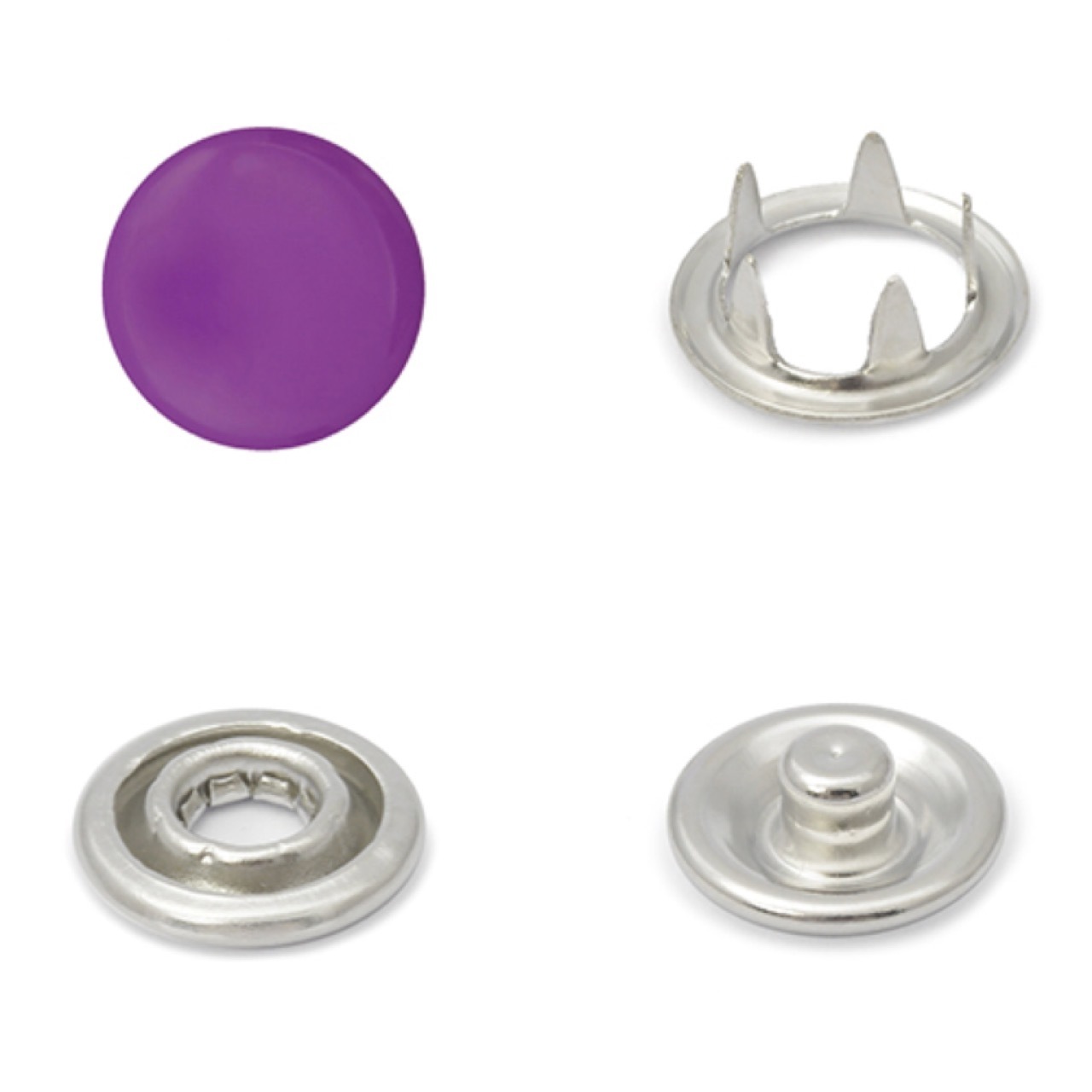 Кнопки рубашечные(трикотажные) с крышкой 9.5мм (уп.1440 шт) цвет: Фиолетовый
