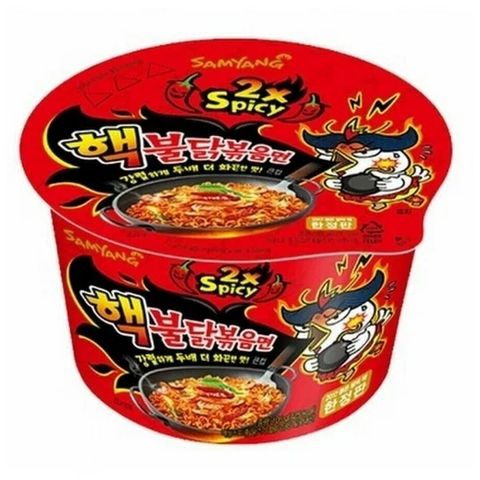 Лапша со вкусом курицы очень острая Samyang 2x Spicy, 105 гр