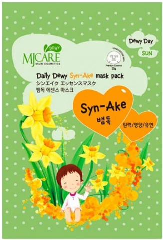 Mijin Care Daily Dewy Syn - Ake mask pack Маска тканевая со змеиным ядом