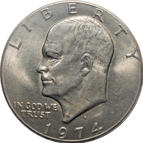 1 доллар 1974 (D) США Эйзенхауэр (Лунный). XF