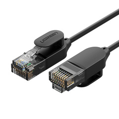 Кабель UGREEN CAT 6A Pure Copper Ethernet Cable, Диаметр 2,8, 2м NW122, черный