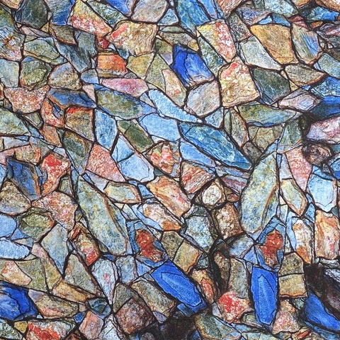 ЦВЕТНАЯ СЛЮДА - 100% хлопок, отрез 90 см, Handmade Fabrics