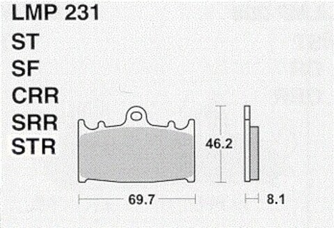 Колодки дискового тормоза AP Racing LMP231 STR  (FDB574 / FA158)