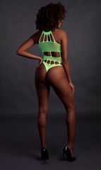 Стильное зеленое боди Body with Grecian Neckline - 