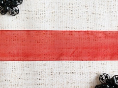 Лента органза, ш. 2,5 см, красный