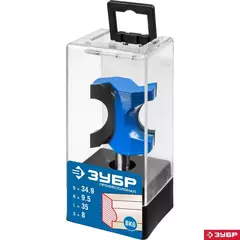 ЗУБР 34.9 x 35 мм, радиус 9.5 мм, фреза полустержневая, Профессионал (28723-34.9)