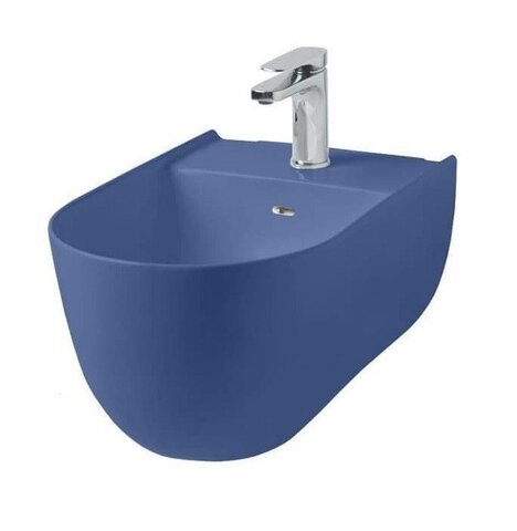ArtCeram The One THB001 16 00 Биде, Artceram, The One, тип установки-подвесной, ширина, мм-350, глубина, мм-520, высота, мм-280, форма чаши-овальная, отверстия для смесителя-1, крепления в комплекте, цвет-blue sapphire