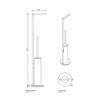 Decor Walther 0522300 Decor Walther Mikado SBK Напольная стойка с ершиком и бумагодержателем, цвет: хром