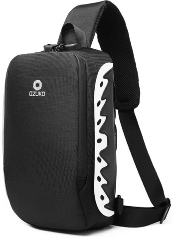 Картинка рюкзак однолямочный Ozuko 9281 black - 2