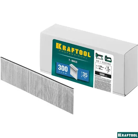 KRAFTOOL  тип 18GA (47/300/F) 35 мм, 5000 шт, гвозди для нейлера (31785-35)