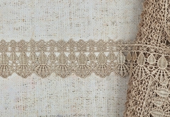 Кружево плетёное, ш. 5,5 см, бежевый