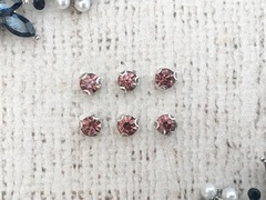Стразы пришивные стекло в оправе, d 0,5 см.