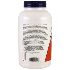 Now Foods, Таурин, двойная сила, 1000 мг, 250 капсул в растительной оболочке