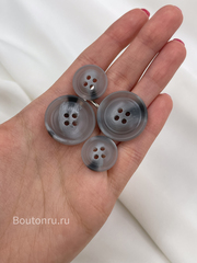 Пуговицы на прокол серые матовые