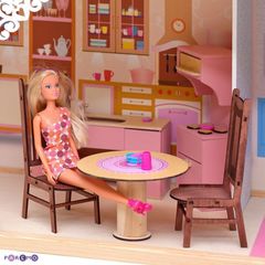 Кукольный домик для Барби "Грация" (16 предметов мебели, лестница, лифт, качели)