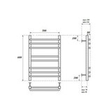 Полотенцесушитель электрический Point PN90156SE П8 500x600 левый/правый, хром