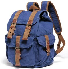 Винтажный рюкзак из ткани Virginland VIR-51 blue