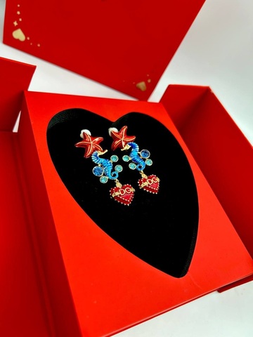 Серьги клипсы D&G морские
