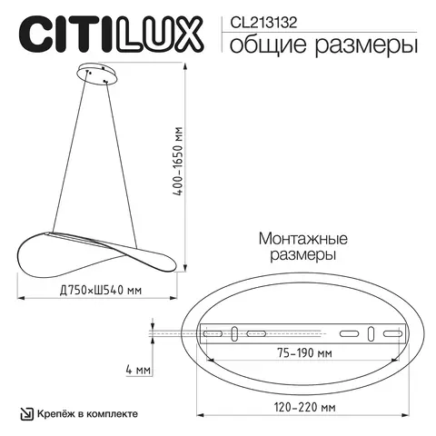 Подвесной светильник Citilux SKATT CL213132