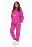 Утепленный спортивный костюм для беременных и кормящих 15154 фуксия