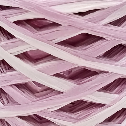 Шпагат бумажный для оформления подарков Alstad, 50 м, бумага, белый/розовый