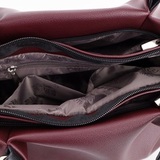 Сумка Саломея 607 гладкий бордо + черный