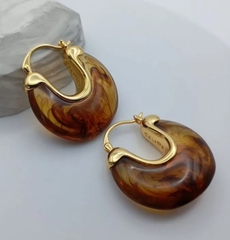 Серьги с подвеской капля с цветной вставкой из акрила в стиле CELINE